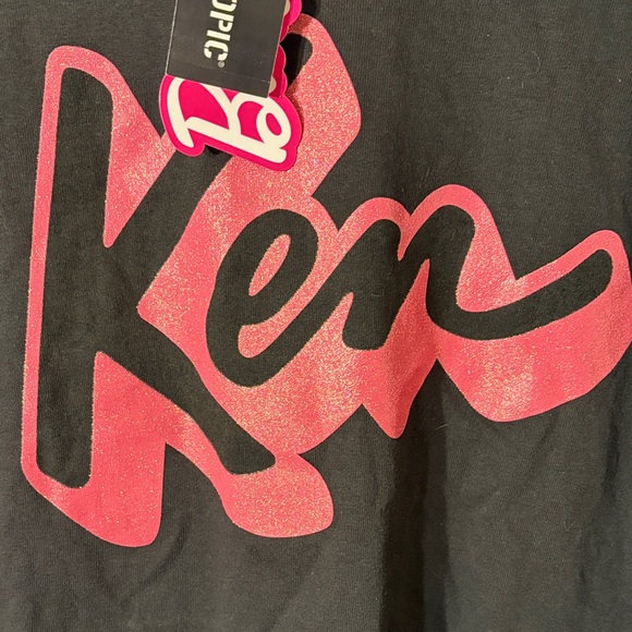 Barbie Black Tee with Pink Ken Logo - Picture 2 of 8